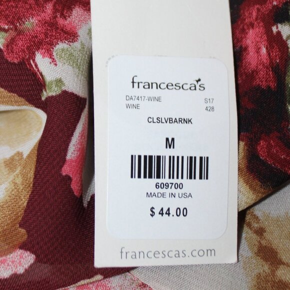 NWT Francesca's Blue Rain Floral Sleeveless V-neck Dress - Picture 9 of 14